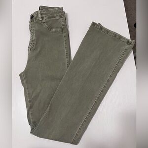 FITJEANS Khaki Green Flare Jeans